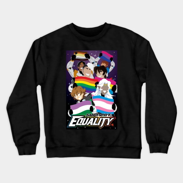 Support Equality Coalition Crewneck Sweatshirt by CuddleswithCatsArt